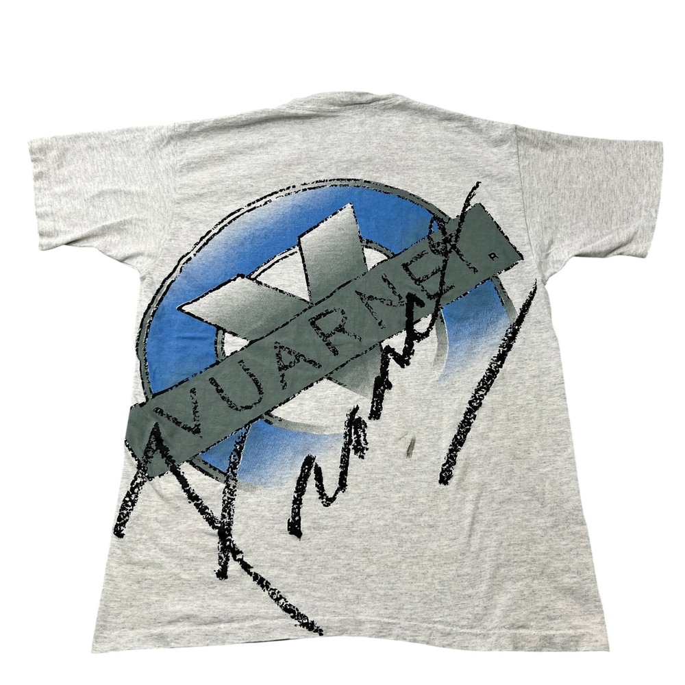 Vuarnet France Vintage Single Stitch T-Shirt M Grey Men 90s Surf Retro USA